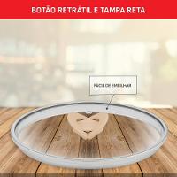 Panela Wok Tefal One Pick Pot 22cm Alumínio Antiaderente Indução Tampa Vidro Preto - 6