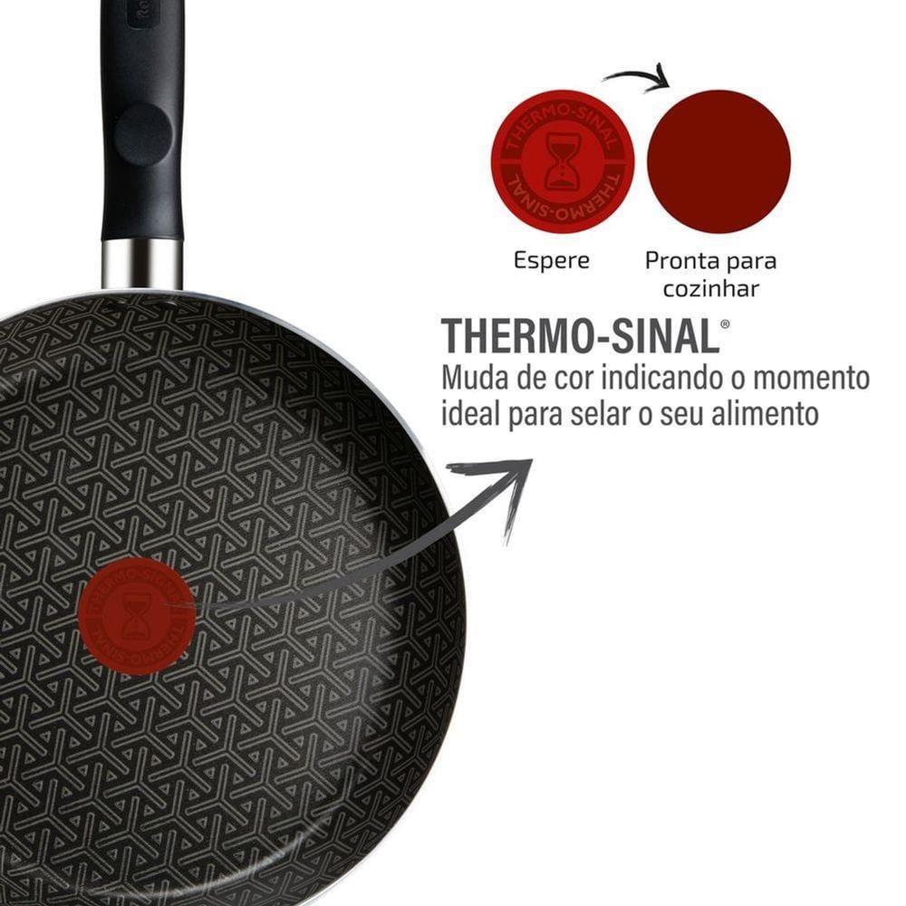 Jogo de Panelas Rochedo Robusta 5 Peças Antiaderente Resist 3X Tampa Vidro Grafite - 8