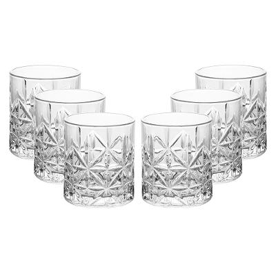 Conjunto 6 Copos Baixo Wolff Stella 300ml Vidro Transparente Elegante