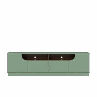 Rack Bancada para TV até 75” Santorini 2.0 4 Portas 2 Nichos Tampo 25mm Puxador Dourado Fosco - 7