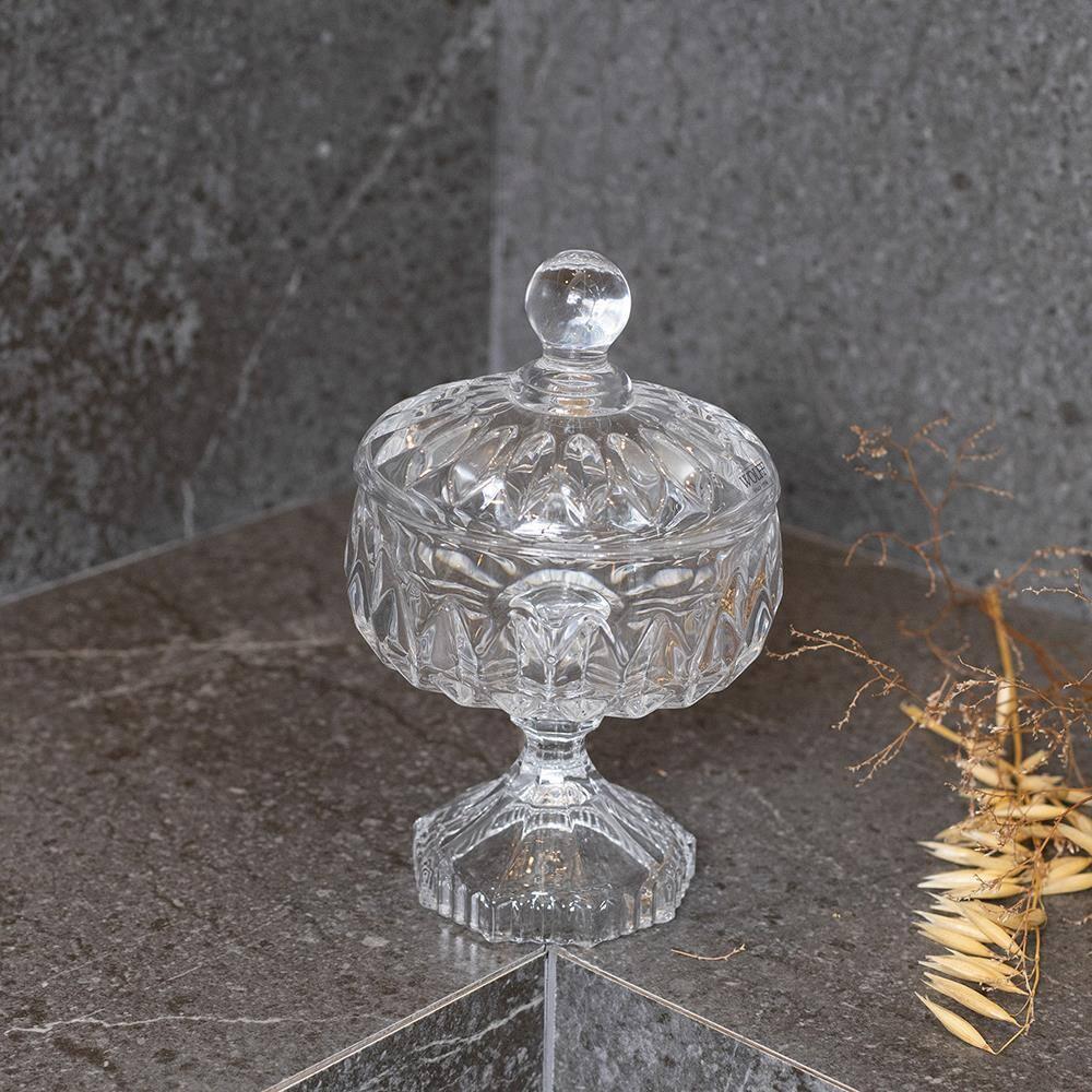 Potiche com Pé Wolff Louise Cristal 11x18cm Design Sofisticado - 3