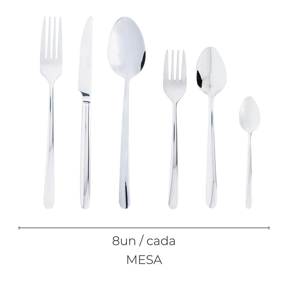 Faqueiro 54 Peças Wolff Viena Aço Inox com Caixa Litografada Design Clássico - 4