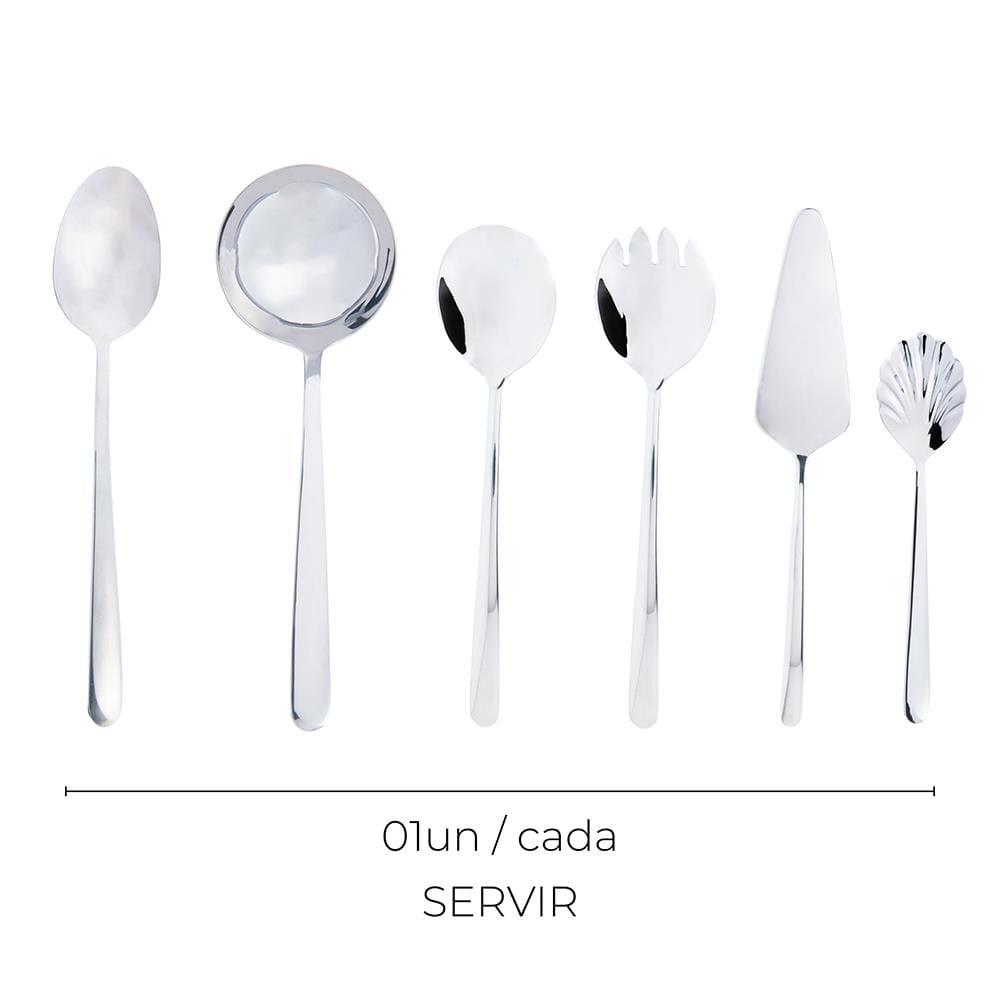 Faqueiro 54 Peças Wolff Viena Aço Inox com Caixa Litografada Design Clássico - 5