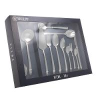 Faqueiro 54 Peças Wolff Viena Aço Inox com Caixa Litografada Design Clássico - 1