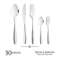 Faqueiro 30 Peças Aço Inox Wolff Cannes Design Sofisticado Alta Durabilidade - 2