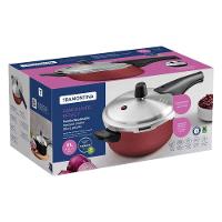 Panela de Pressão Tramontina Vancouver Effect 3L Antiaderente Starflon Max Alumínio Vermelha - 6