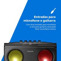 Caixa de Som Philips Party Speaker TAX5509 2400W Bluetooth Luzes LED Preta - 8