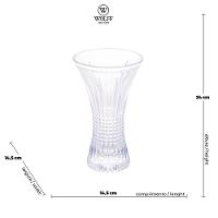 Vaso de Cristal Wolff Queen 24x14,5x14,5cm Design Elegante Alta Transparência - 7