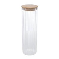 Porta Mantimento Wolff 1,3L Vidro Borossilicato Tampa Bambu - 1