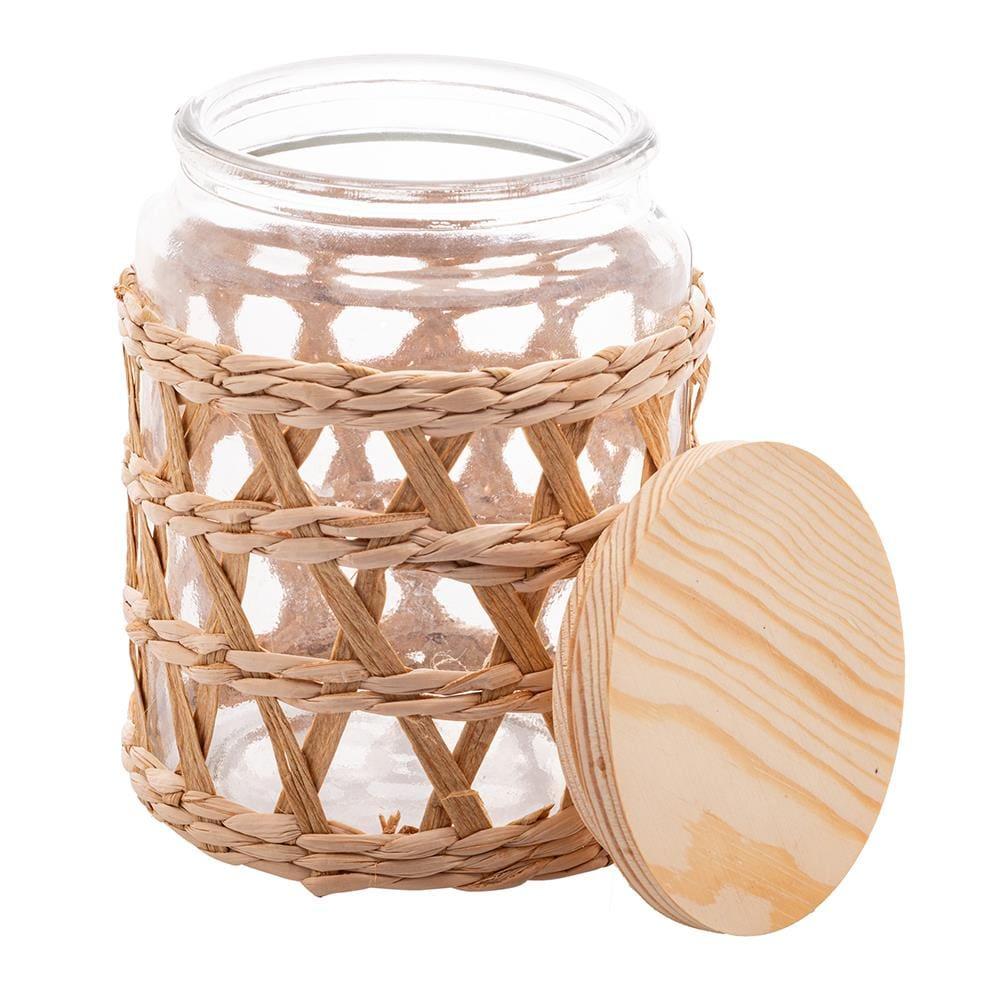 Porta Mantimentos Wolff 750ml Vidro com Sisal Tampa de Madeira - 4