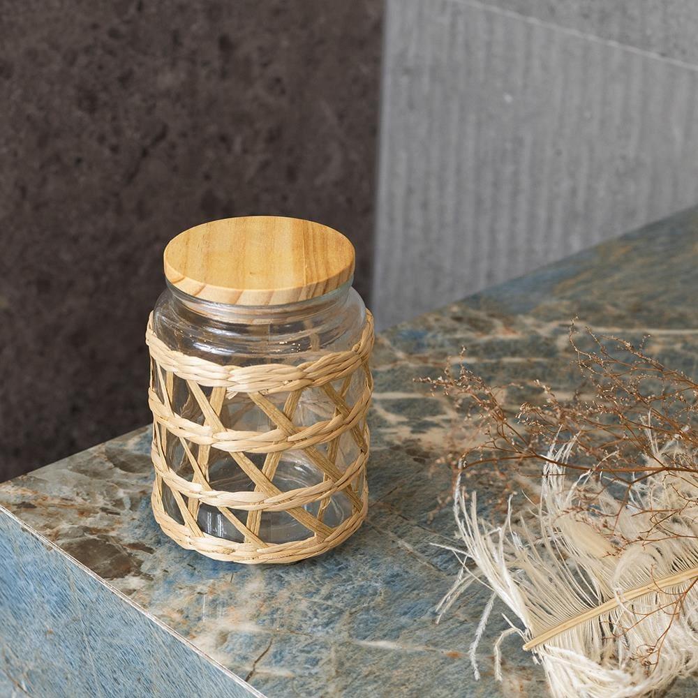 Porta Mantimentos Wolff 750ml Vidro com Sisal Tampa de Madeira - 6