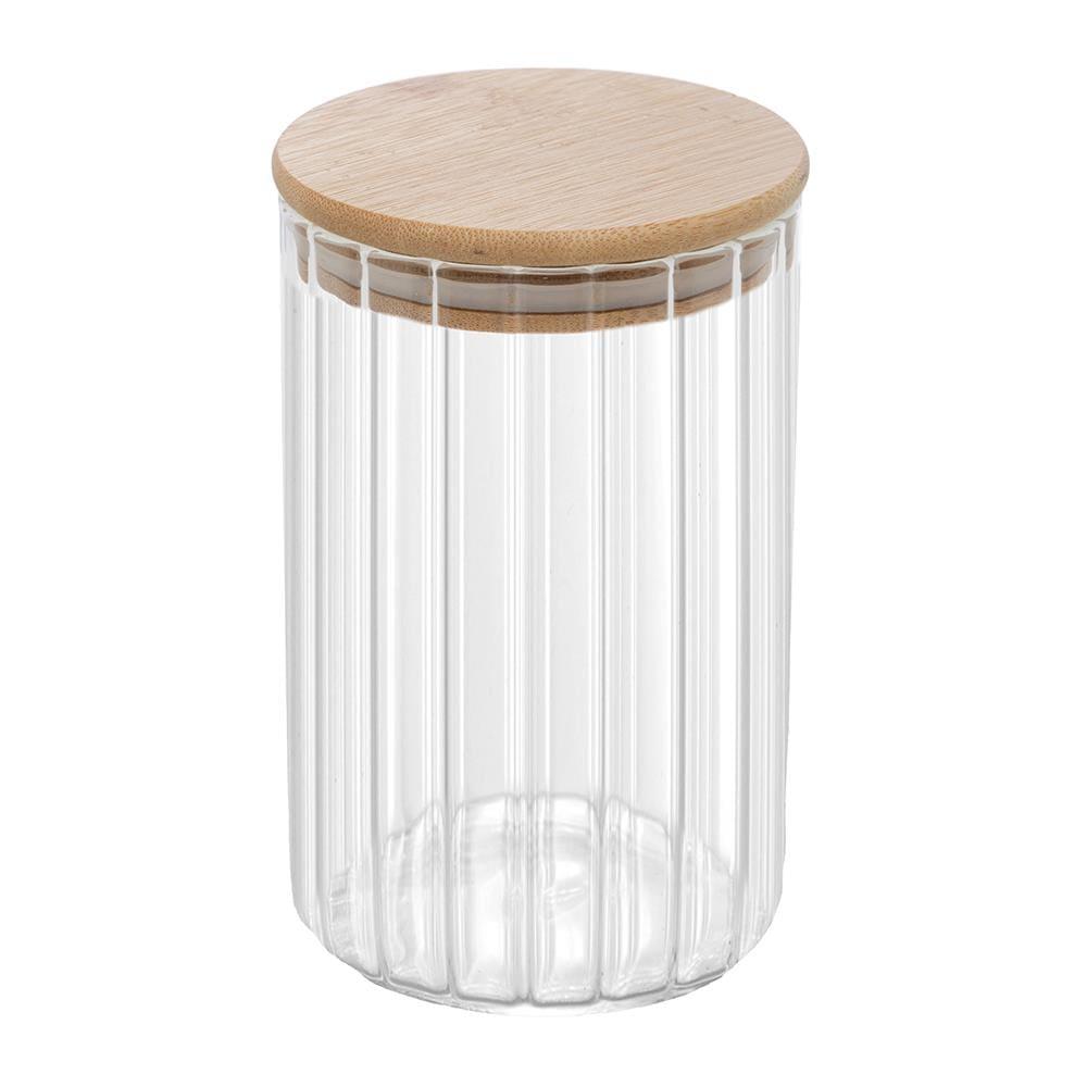 Porta Mantimento Wolff 700ml Vidro Borossilicato Tampa Bambu - 1