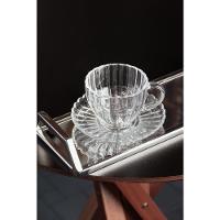 Conjunto 6 Xícaras Chá Wolff Pétala 200ml Vidro com Pires Elegante - 8