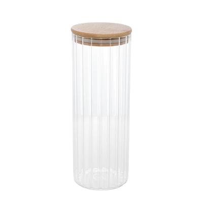 Porta Mantimento Wolff 1,1L Vidro Borossilicato Tampa Bambu