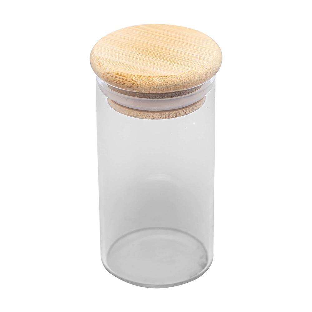Porta Mantimento Wolff 120ml Vidro Borossilicato com Tampa Bambu Elegante - 2