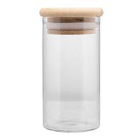 Porta Mantimento Wolff 120ml Vidro Borossilicato com Tampa Bambu Elegante - 3