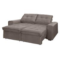 Sofá RBF Móveis Cedro 3 Lugares 192cm Retrátil Reclinável com Rodízios