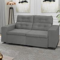 Sofá RBF Móveis Berlin 3 Lugares 202cm Retrátil Reclinável com Rodízios - 1