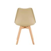 Cadeira Conthey Eames Leda Design Ergonômico Estofada Courino Base Madeira - 6
