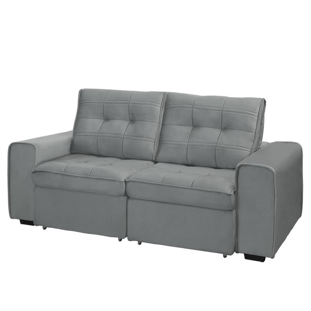 Sofá RBF Móveis Cedro 4 Lugares 242cm Bipartido Retrátil Reclinável - 2