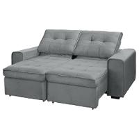 Sofá RBF Móveis Cedro 4 Lugares 242cm Bipartido Retrátil Reclinável