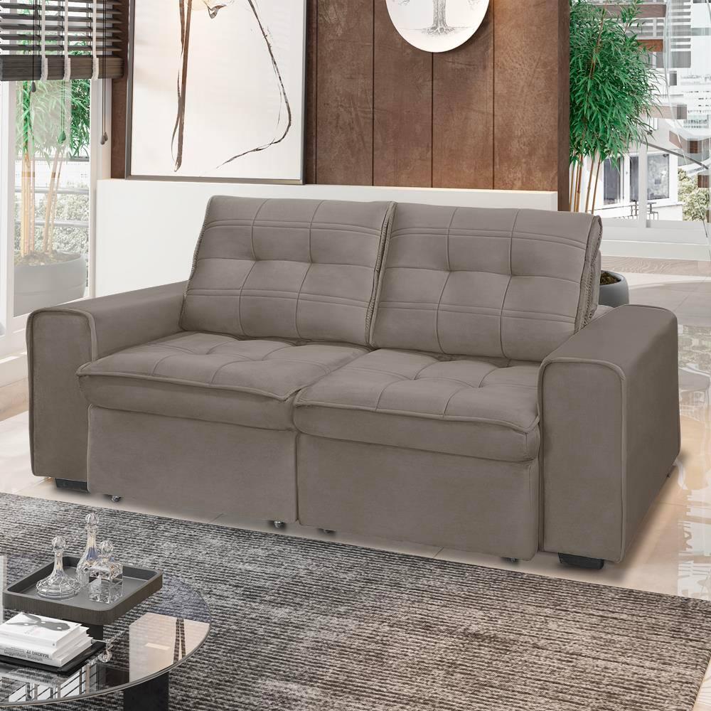 Sofá RBF Móveis Cedro 3 Lugares 212cm Retrátil Reclinável - 1