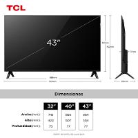 Smart TV 43” TCL 43S5K QLED Full HD Google TV Wi-Fi - 5