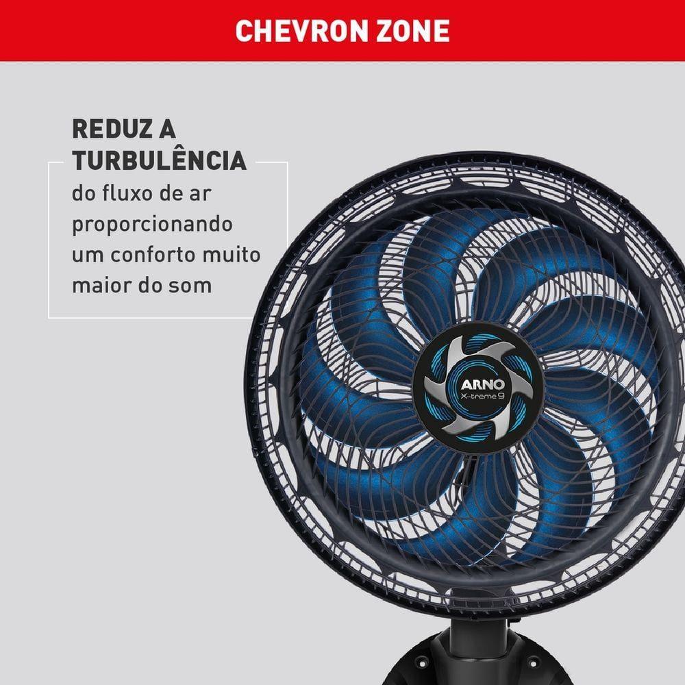 Ventilador de Parede Arno X-TREME VE9P 40cm 160W 9 Pás Silencioso Preto e Azul - 5
