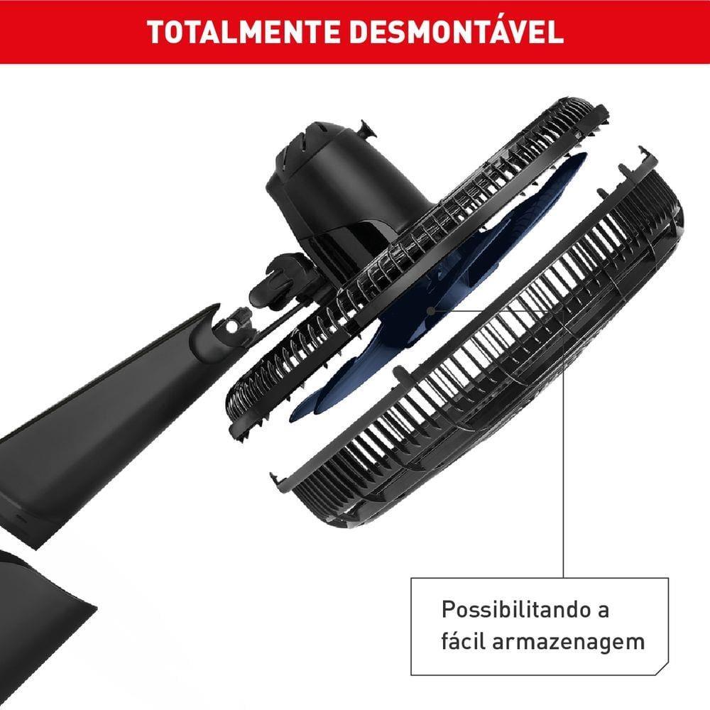 Ventilador de Parede Arno X-TREME VE9P 40cm 160W 9 Pás Silencioso Preto e Azul - 6
