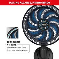 Ventilador de Parede Arno X-TREME VE9P 40cm 160W 9 Pás Silencioso Preto e Azul - 3