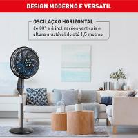 Ventilador de Coluna Arno X-TREME 9 40cm 160W Silencioso Preto e Azul - 7