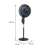 Ventilador de Coluna Arno X-TREME 9 40cm 160W Silencioso Preto e Azul - 8