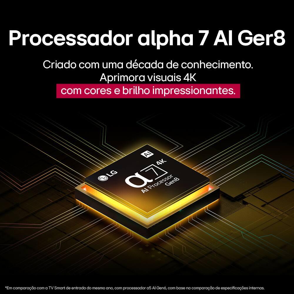 Smart TV 75” 4K LG QNED 75QNED82ASG Processador a7 Gen8 Dolby Atmos WebOS 25 Charcoal Black - 6