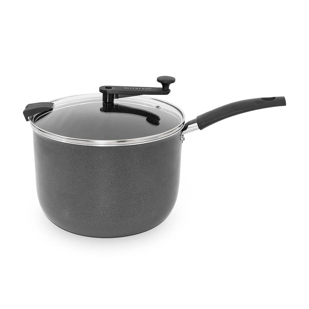 Pipoqueira Multiflon 22cm 5,6L Antiaderente com Tampa de Vidro Cinza - 1