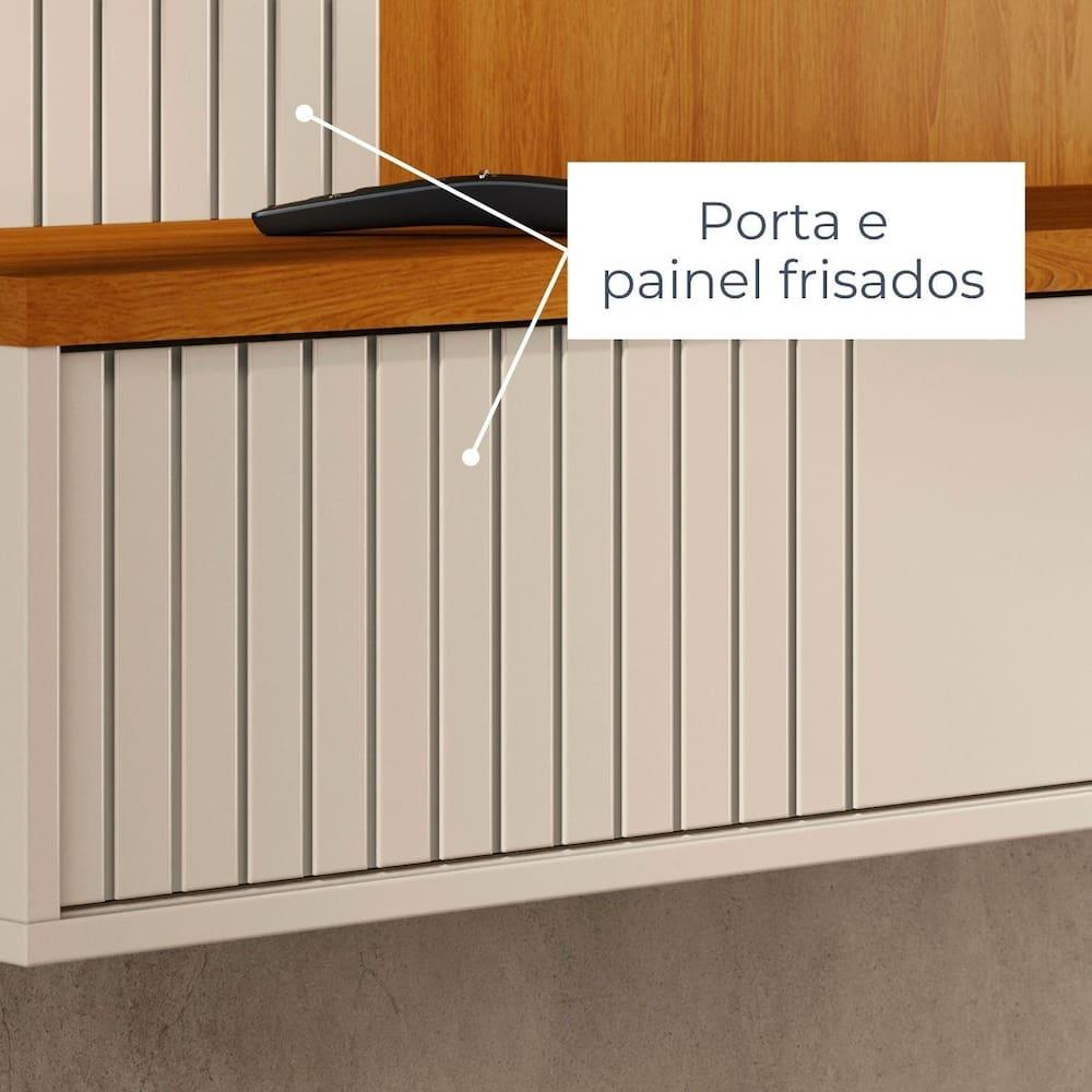 Painel Suspenso para TV Madetec Aurora 160cm Ripado Porta Deslizante - 7