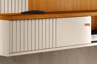 Painel Suspenso para TV Madetec Aurora 160cm Ripado Porta Deslizante