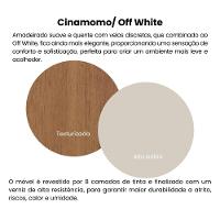 Escrivaninha Artely Nomad Tampo Rotativo Porta de Correr 4 Nichos Off White Cinamomo - 8