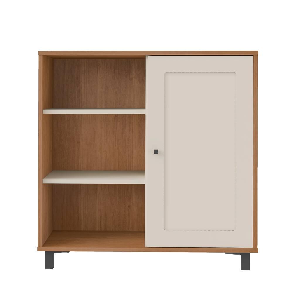 Buffet Artely Móveis Charlote 80x80cm 1 Porta Reversível 3 Nichos Cinamomo Off White - 7