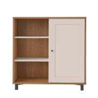 Buffet Artely Móveis Charlote 80x80cm 1 Porta Reversível 3 Nichos Cinamomo Off White - 7