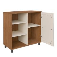 Buffet Artely Móveis Charlote 80x80cm 1 Porta Reversível 3 Nichos Cinamomo Off White - 8