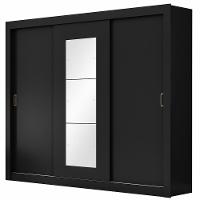 Guarda-Roupa Casal Maxel Residence 208x185x47cm 3 Portas de Correr 4 Gavetas Espelho - 2
