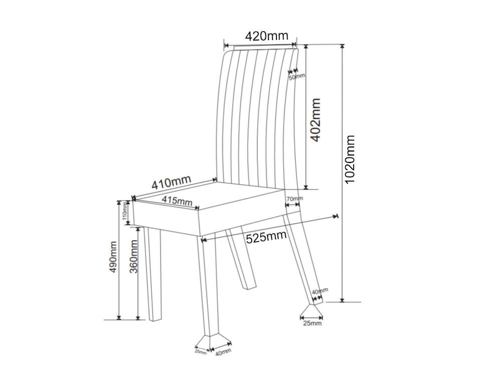 Conjunto Mesa de Jantar Viero Atlantis 200x90cm 8 Cadeiras Estofadas Tampo de Vidro Revestimento em Veludo - 7