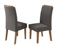 Conjunto Mesa de Jantar Viero Atlantis 200x90cm 8 Cadeiras Estofadas Tampo de Vidro Revestimento em Veludo