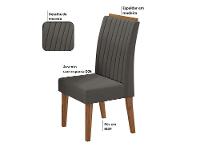 Conjunto Mesa de Jantar Viero Atlantis 200x90cm 8 Cadeiras Estofadas Tampo de Vidro Revestimento em Veludo - 6