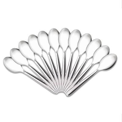 Jogo de Colheres de Sobremesa Brinox Turim Aço Inox 12 Peças Aço Inox Polido com Friso