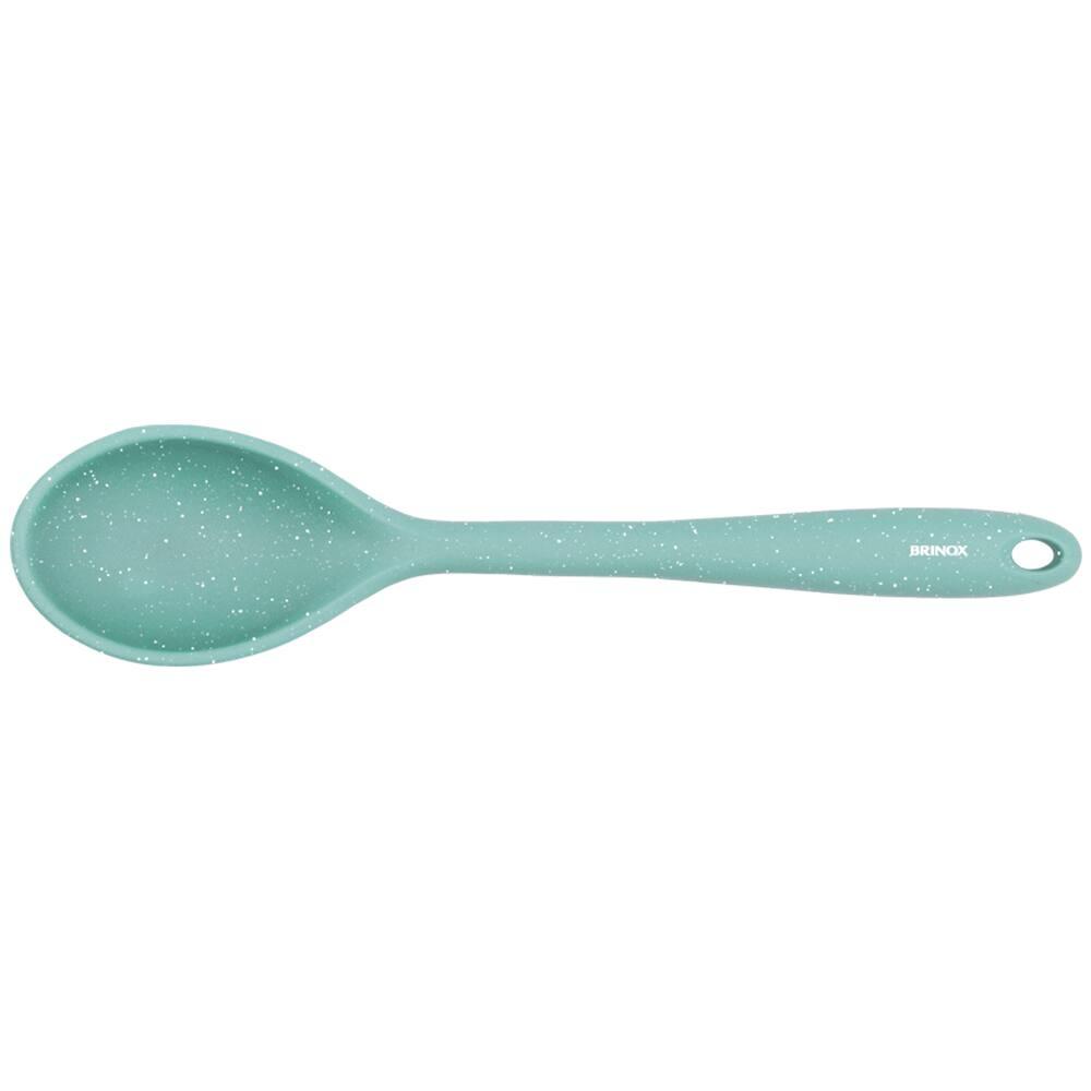Colher de Silicone Brinox Flex 27,5cm Resiste Alta Temperatura Verde - 1
