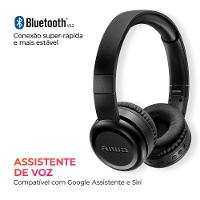 Headphone AIWA HP-03 Bluetooth 100h de Bateria IPX4 Preto - 6