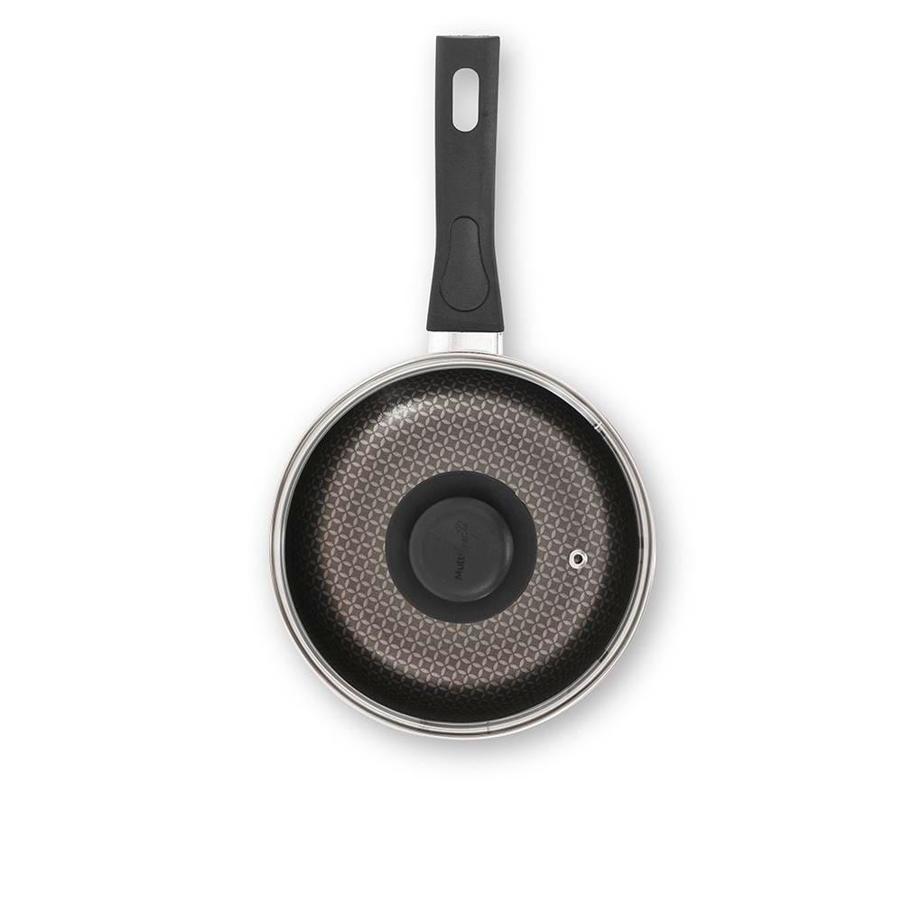 Panela Multiflon Gourmet 20cm 2,7L Antiaderente com Tampa de Vidro Vermelha - 3