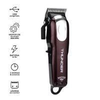 Máquina de Cortar Cabelo Mister Lizz Thunder Profissional A Bateria Lâminas Inox 6500 RPM Preto e Vinho - 3