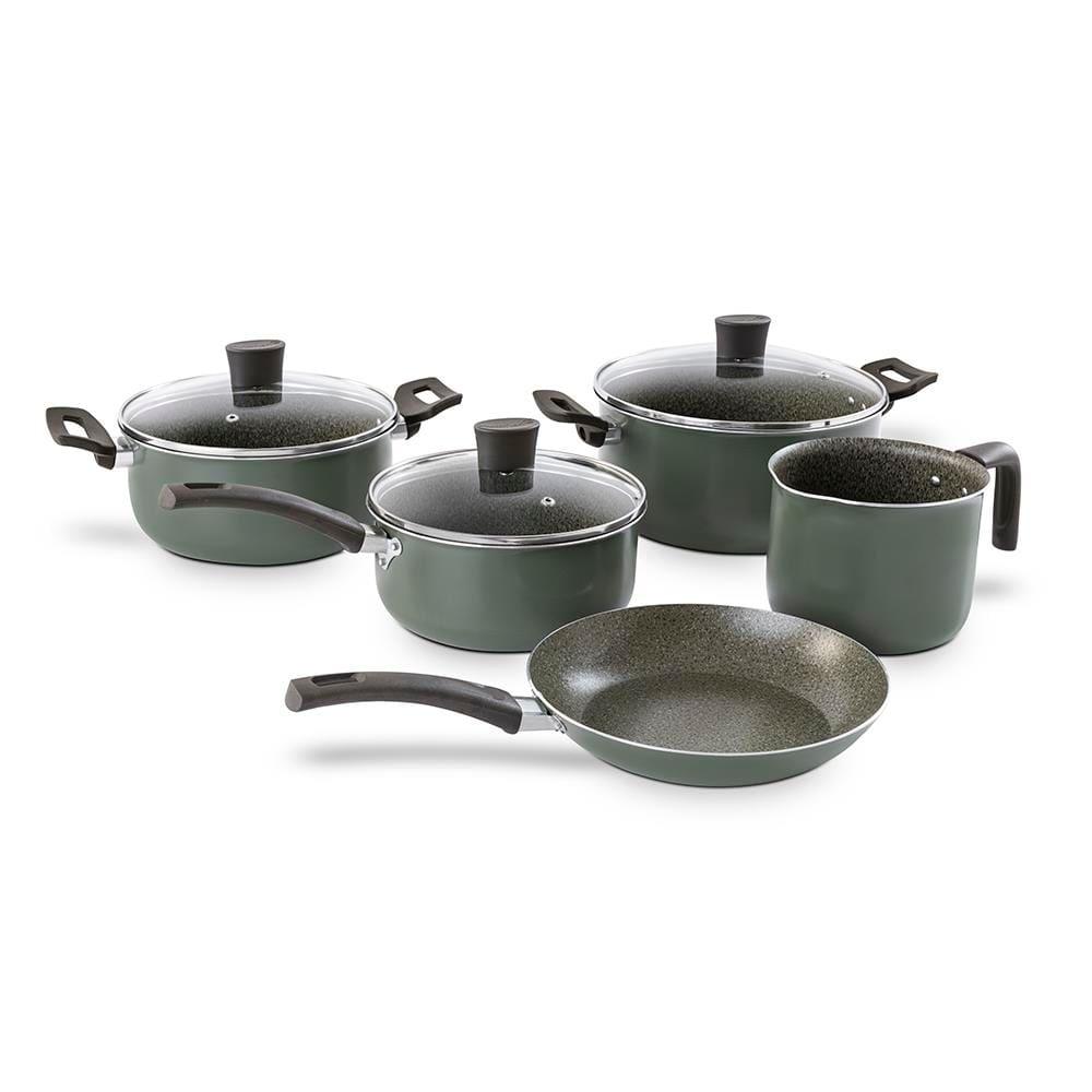 Conjunto de Panelas Multiflon Ekó 5 Peças Antiaderente 7 Camadas Verde - 1